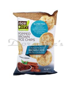 RICEUP POP BROWN RICE CHIPS CINNAMON 60G