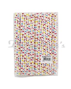 INF PARTY PAPER STRAWS PACK OF 100