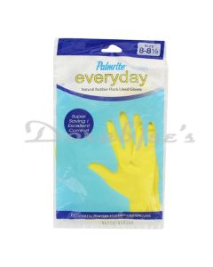 PALMRITE EVERYDAY RUBBER GLOVES SIZE 88.5 YELLOW