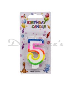 INF PARTY NO 5 CANDLE COLORED 5 66342