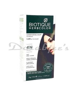 BIOTIQUE HERBCOLOR HAIR COLOR 4N BROWN 50G+110 ML