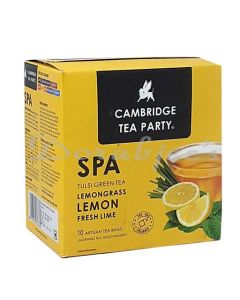 CAMBRIDGE TEA PARTY SPA TULSI GREEN TEA LEMONGRASS  LEMON FRESH LIME  10