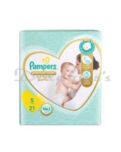 PAMPERS PREMIUM CARE PANTS DIAPERS - SMALL - 21 COUNT