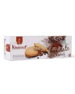 KRAVOUR CHOCOLATE SUGAR FREE COOKIES 150G