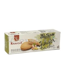 KRAVOUR GINGER SUGAR FREE COOKIES 150G