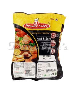 HONESTY FROZEN CHICKEN HOT DOG SAUSAGES 500G