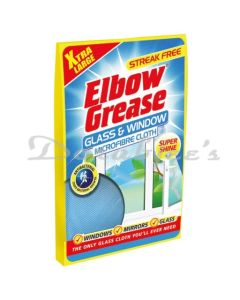 ELBOW GREASE GLASS AND WINDOW MICROFIBER CLOTH 1S