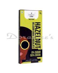 A DIABETIC CHEF SUGAR FREE HAZELNUT DARK CHOCOLATE 40G