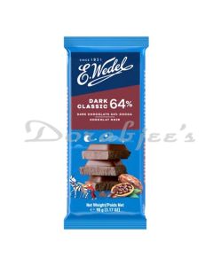 E WEDEL CHOCOLATE DARK 64 COCOA BAR 90G