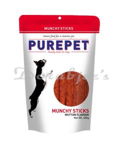 PUREPET MUNCHY STICKS  MUTTON FLAVOUR  DOG TREATS  400G
