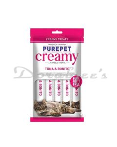 PUREPET CREAMY LICKABLE CAT FOOD TREATS 4+1 15G