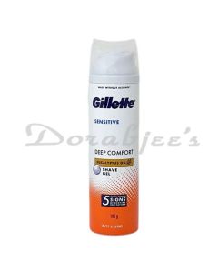 GILLETTE SENSITIVE DEEP COMFORT SHAVING GEL 195G