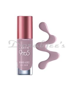 LAKME 9 TO 5 PRIMER PLUS GLOSS NAIL COLOR GREY CLOUD 6ML