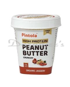 PINTOLA HIGH PROTEIN PEANUT BUTTER WITH  JAGGERY CRUNCHY 510G