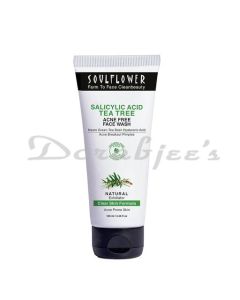 SOULFLOWER SALICYLIC ACID FACE WASH FOR ANTI ACNE & PIMPLES DEEP CLEANSING FACE WASH 100ML