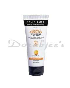 SOULFLOWER VITAMIN C FACE WASH FOR GLOWING SKIN DEEP CLEANSING 100ML