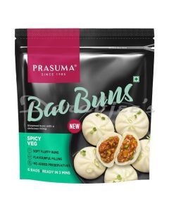PRASUMA FROZEN BAO BUN SPICY VEG  300G