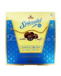 SPLENDID CHOCOLATE ASSORTED CENTER FILLS IN HANDLE BOX 360G