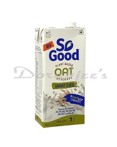 SO GOOD OAT MILK UNSWEETENED 1 LTR