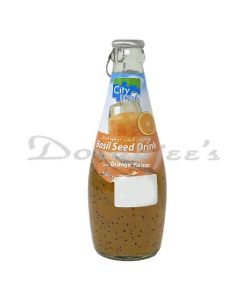 CITY FRESH BASIL SEED DRINK ORANGE 300