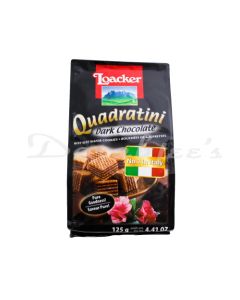 LOACKER WAFER ROLLS QUADRATINI DARK CHOCOLATE 125