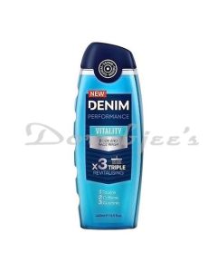 DENIM VITALITY REVITALIZING BODY AND FACE WASH 250ML