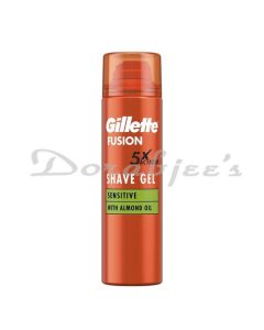 GILLETTE FUSION SENSITIVE SHAVE GEL WITH ALMOND OIL 75ML