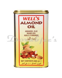 WELLS ALMOND OIL  TIN 800 ML